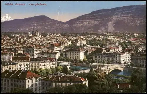 Ansichtskarte Genf Genève Vue générale 1912