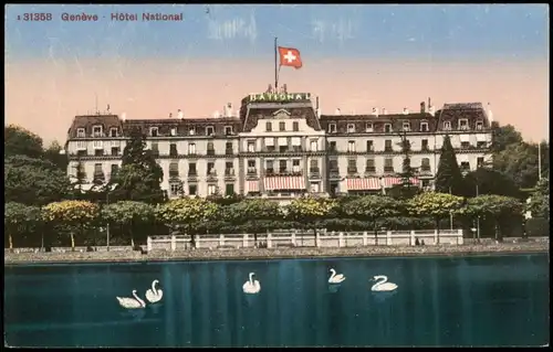 Ansichtskarte Zürich Hôtel National 1912