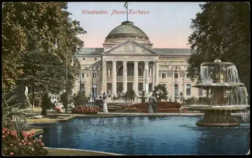 Ansichtskarte Wiesbaden Neues Kurhaus 1913