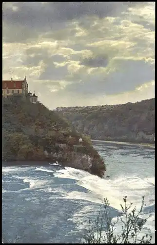 Neuhausen am Rheinfall RHEINFALL. Känzeliblick. Stimmungsbild Photochromie 1912