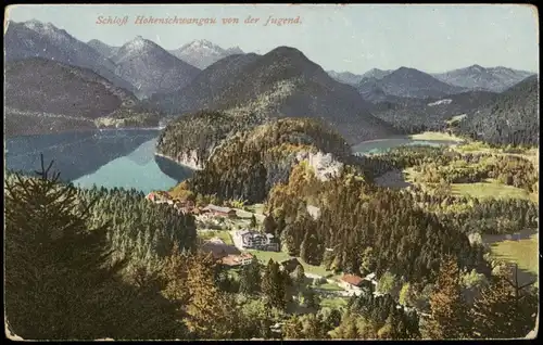 Hohenschwangau-Schwangau Schloss Hohenschwangau Photochromiekarte Nr. 9254 1911