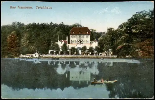 Ansichtskarte Bad Nauheim Partie am Teichhaus 1928