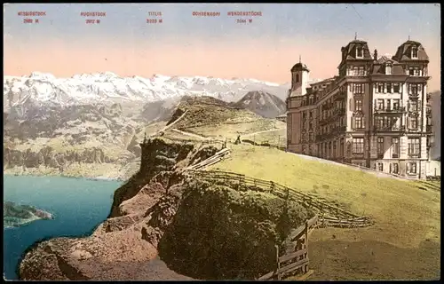 Ansichtskarte Arth SZ Rigi Kulm See und Alpen-Blick 1910