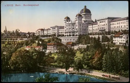 Ansichtskarte Bern (Schweiz) Berne Partie am Bundespalast 1910