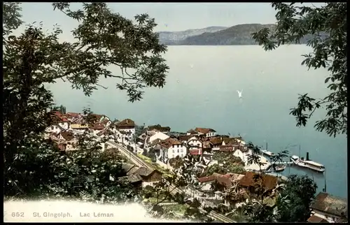 Ansichtskarte Saint-Gingolph VS Panorama-Ansicht 1910