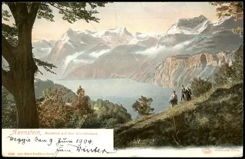 Ansichtskarte .Schweiz Schweiz Axenstein, Ausblick auf den Urirothstock 1904