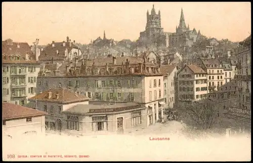 Ansichtskarte Lausanne Panorama-Ansicht, Stadt Partie 1900
