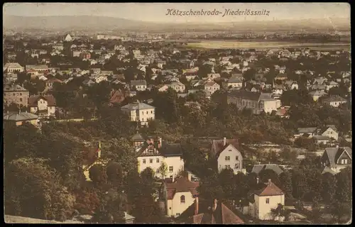 Niederlößnitz-Radebeul Kötzschenbroda-Niederlössnitz Panorama Gesamtansicht 1921