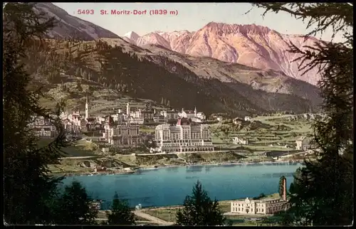 Ansichtskarte St. Moritz Panorama von St. Moritz-Dorf (1839 m) 1912