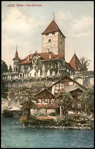 Ansichtskarte Spiez Schloss (Castle) 1910