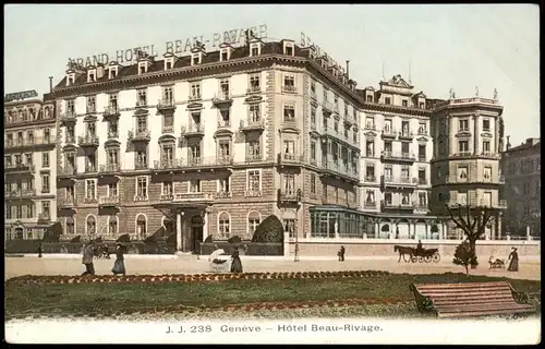 Ansichtskarte Genf Genève Hôtel Beau-Rivage 1910
