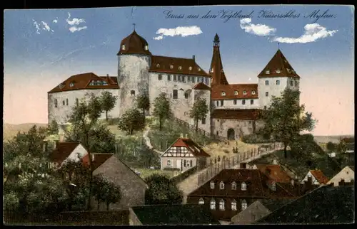 Mylau-Reichenbach (Vogtland) Kaiserschloss Gruss aus dem Vogtland 1920