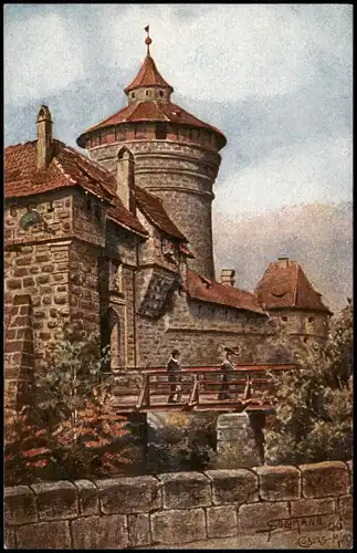 Ansichtskarte Nürnberg Frauentor (signierte Künstlerkarte) 1910