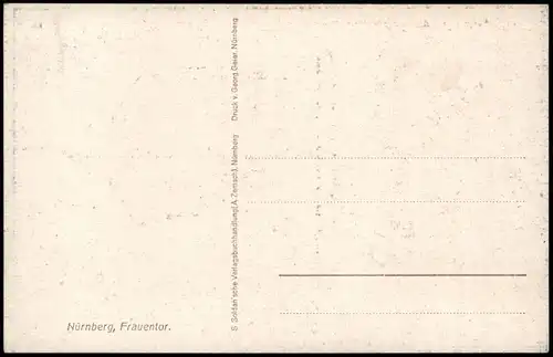Ansichtskarte Nürnberg Frauentor (signierte Künstlerkarte) 1910