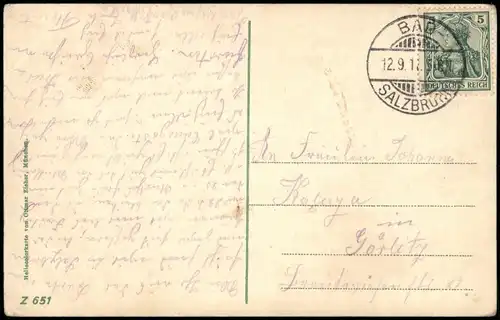 Postcard Bad Salzbrunn Szczawno-Zdrój ELISENHALLE MIT HOCHWALD 1912