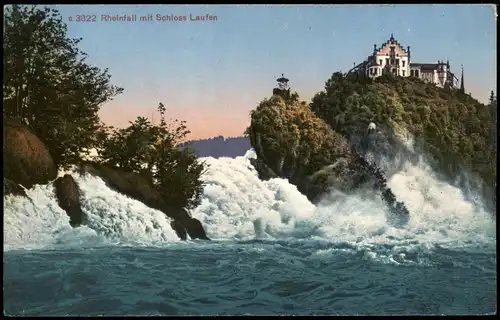 Neuhausen am Rheinfall Rhine Falls Rheinfall mit Schloss Laufen 1910