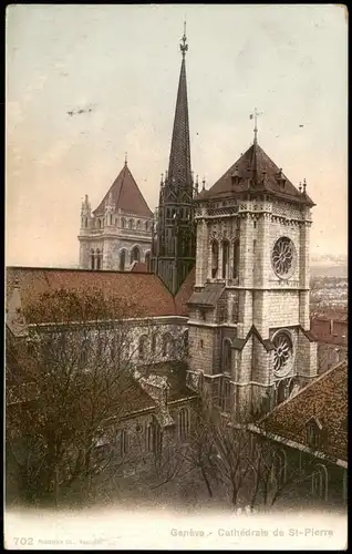 Ansichtskarte Genf Genève Cathédrale de St-Pierre 1912