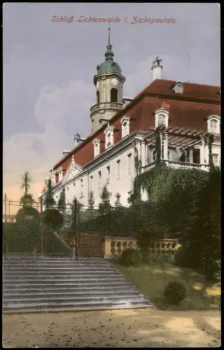 Lichtenwalde-Niederwiesa Schloß Lichtenwalde, Treppenaufgang 1913