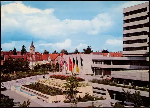 Ansichtskarte Sindelfingen Ortsansicht, Gebäude beflaggt 1970