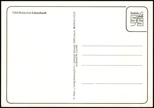 Lützenhardt Herzliche Grüße aus Waldachtal, Mehrbildkarte 1980