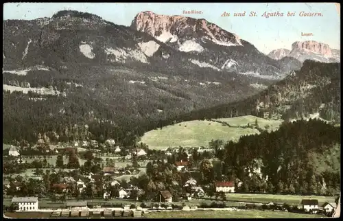 Ansichtskarte Sankt Agatha-Goisern Stadtpartie 1912