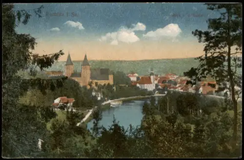 Ansichtskarte Rochlitz Panorama-Ansicht Ortsansicht 1924