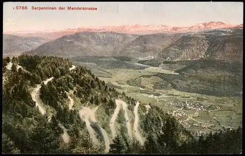 Ansichtskarte .Schweiz Serpentinen der Mendelstrasse 1910