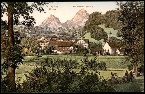 Ansichtskarte Morschach Morschach und die Mythen 1910