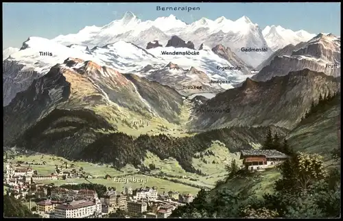 Ansichtskarte Innertkirchen Umlandansicht Engelberg Trübsee Jochpass 1911