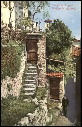 Ansichtskarte Gandria-Lugano Lago di Lugano Motivo di Gandria 1910