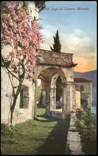 Ansichtskarte Morcote Lago di Lugano Morcote Ortsmotiv 1910