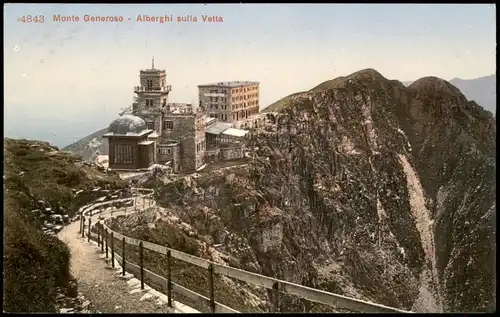 .Schweiz Schweizer Alpen Monte Generoso Alberghi sulla Vetta 1910