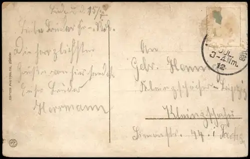 Ansichtskarte  Bodensee Schiff Dampfer "Zaehringen" 1912