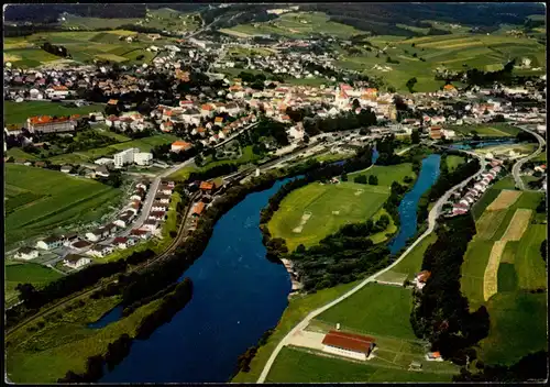 Ansichtskarte Viechtach Luftbild Luftaufnahme 1973