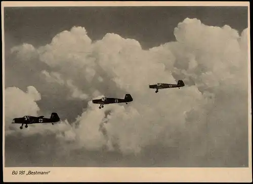 Flugzeugmuster Bä 181 »Bestmann Militär/Propaganda - 2.WK (Zweiter Weltkrieg) Flugzeug Airplane Avion 1940
