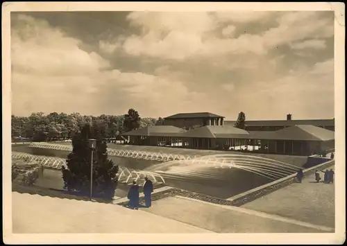 Ansichtskarte Stuttgart Reichsgartenschau Bei den großen Wasserspielen 1939