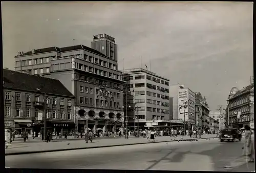 Postcard Zagreb Trg Republike 1956