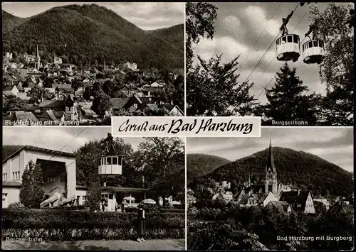 Ansichtskarte Bad Harzburg Mehrbildkarte mit 4 Stadtteilansichten 1960