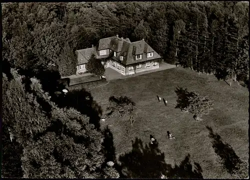 Ansichtskarte Lauenburg (Elbe) Luftbild das Sandkrughaus 1964