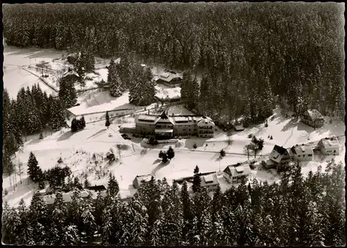 Ansichtskarte Freudenstadt Luftbild Sanatorium Hohenfreudenstadt Winter 1964
