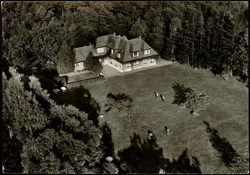 Ansichtskarte Lauenburg (Elbe) Luftbild Das Sandkrughaus 1967