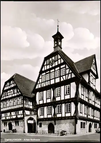 Ansichtskarte Sindelfingen Partie am Rathaus - VW Käfer 1968