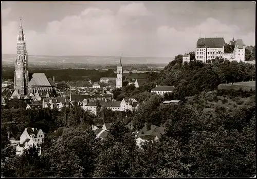 Ansichtskarte Landshut Blick auf Burg Trausnitz 1966