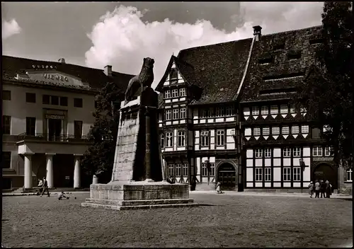 Ansichtskarte Braunschweig Burgplatz, Fotokarte 1962