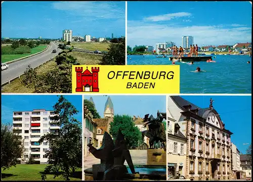 Ansichtskarte Offenburg Mehrbildkarte mit 5 Ortsansichten 1975