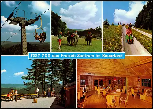 Ansichtskarte Olsberg Mehrbild-AK FORT FUN Freizeit-Zentrum im Sauerland 1977