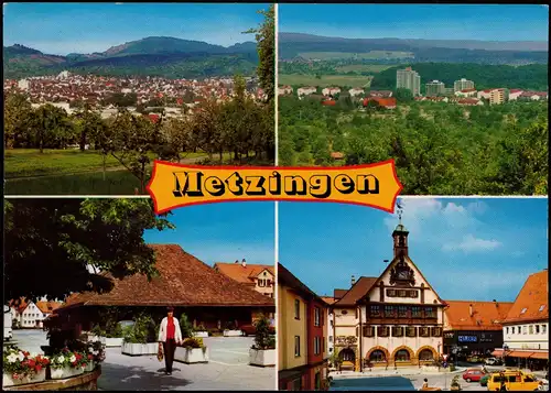 Ansichtskarte Metzingen Mehrbildkarte mit 4 Ortsansichten 1980