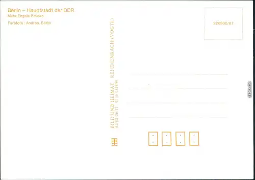 Mitte-Berlin Blick von der Marx-Engels-Brücke zum Fernsehturm 1985