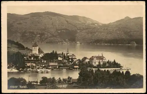 Ansichtskarte Spiez Panorama-Ansicht 1911