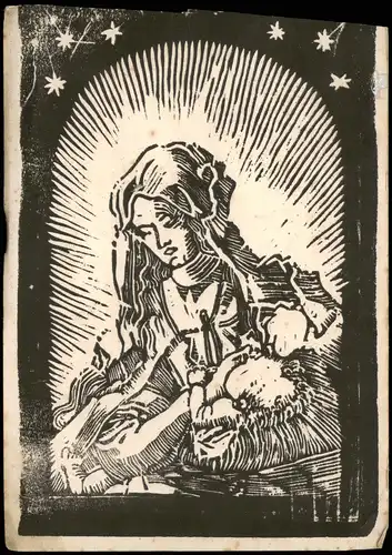 Ansichtskarte  Religion Künstlerkarte Maria und Jesuskind 1921